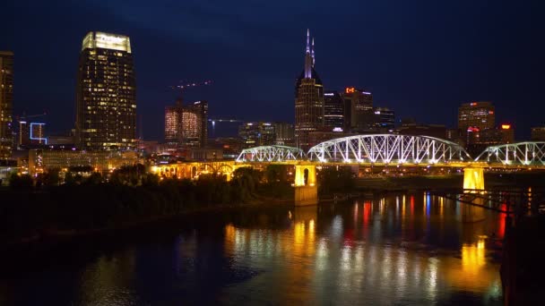 Belle Nashville Nuit Nashville Tennessee Juin 2019 — Video