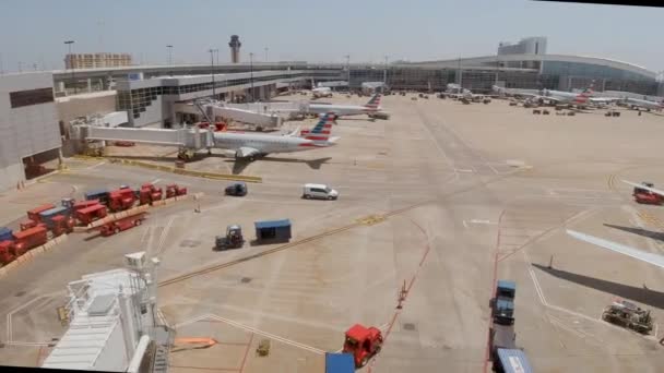 Aeródromo Aeroporto Dallas Fort Worth Dallas Texas Junho 2019 — Vídeo de Stock