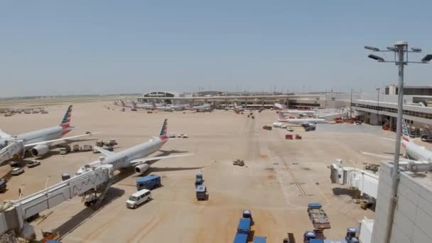 Aeródromo Aeroporto Dallas Fort Worth Dallas Texas Junho 2019 — Vídeo de Stock