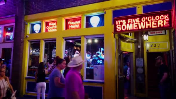 Musique Live Dans Les Pubs Saloons Nashville Broadway Nashville Tennessee — Video