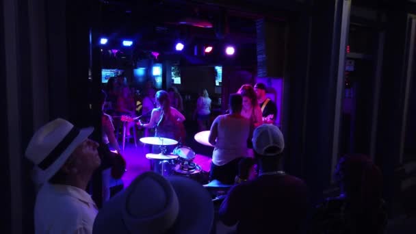 Nashville Broadway Deki Barlarda Barlarda Canlı Müzik Nashville Tennessee Haziran — Stok video