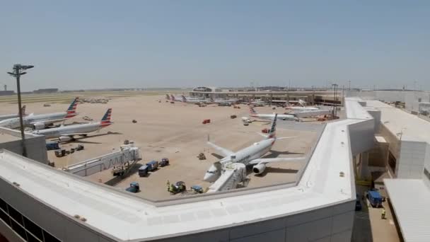 Dallas Fort Worth Airport Flygfält Dallas Texas Juni 2019 — Stockvideo