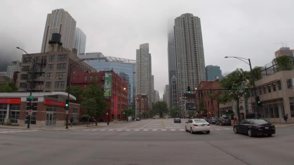 Città Chicago Una Giornata Nebbiosa Chicago Illinois Giugno 2019 — Video Stock