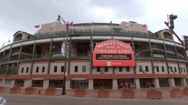 Wrigley Field Chicagóban Chicago Cubs Otthona Chicago Illinois 2019 Június — Stock videók