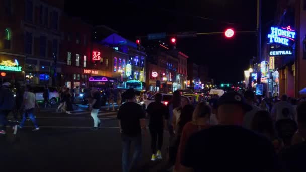 Nashville Broadway Est Endroit Animé Ville Nashville Tennessee Juin 2019 — Video