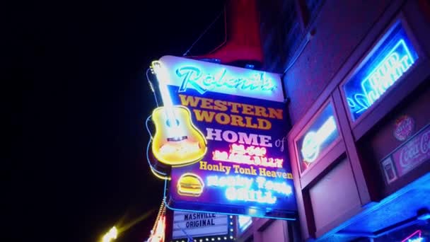 Roberts Western World Nashville Broadway Nashville Tennesse Iune 2019 — стоковое видео