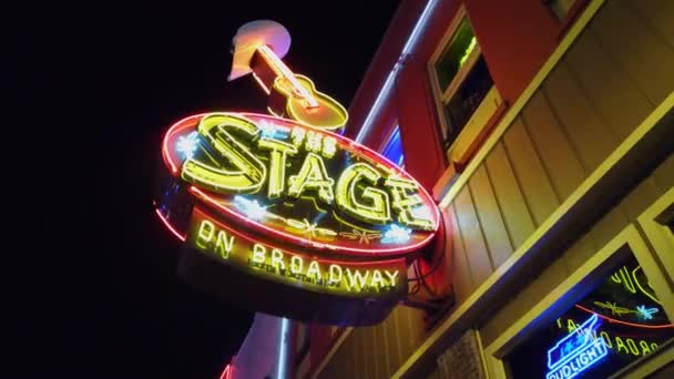 Stage Broadway Nashville Nashville Tennessee Juni 2019 — Stockvideo