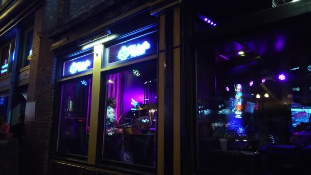Bars Stages Nashville Broadway Nashville Tennesse Iune 2019 — стоковое видео