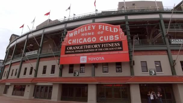 Wrigley Field Chicago Sede Los Chicago Cubs Chicago Illinois Junio — Vídeo de stock