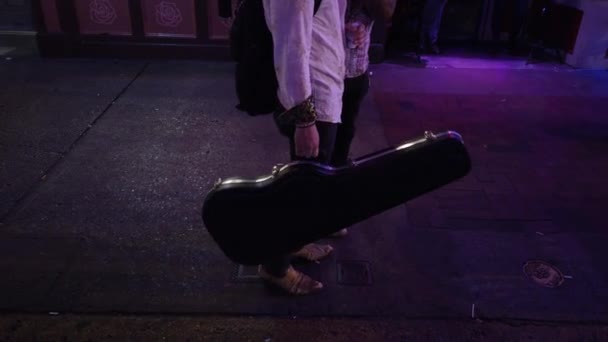 Müzisyenler Nashville Broadway Nashville Tennessee Haziran 2019 — Stok video