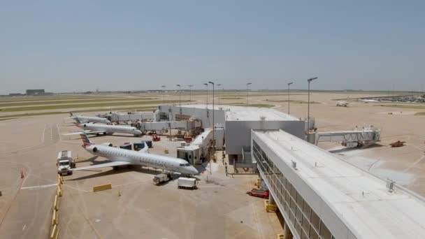 Dallas Fort Worth Airport Flygfält Dallas Texas Juni 2019 — Stockvideo