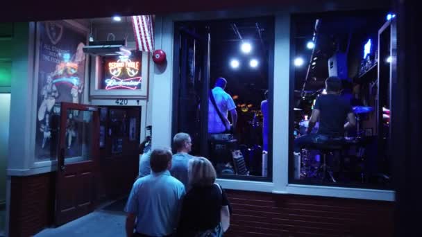 Música Vivo Los Pubs Salones Nashville Broadway Nashville Tennessee Junio — Vídeo de stock