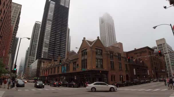 City Chicago Foggy Day Chicago Illinois June 2019 — Stock Video