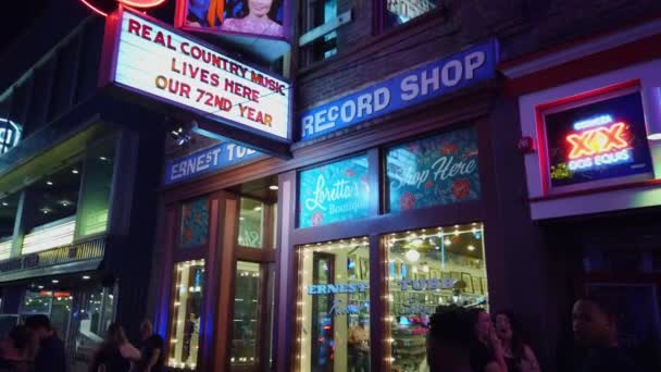 Ernest Tubb Tienda Discos Nashville Nashville Tennessee Junio 2019 — Vídeo de stock