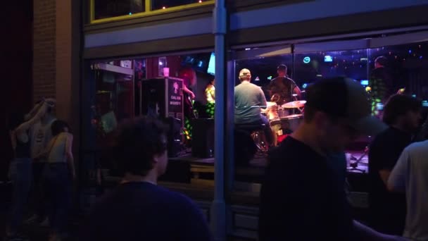 Live Music Pubs Saloons Nashville Broadway Nashville Tennessee June 2019 — Stock Video