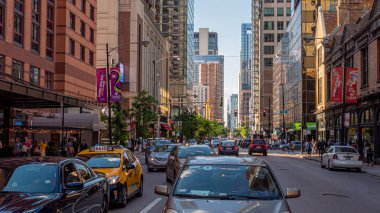 Chicago Michigan Avenue Street görünümü - Chicago, Illinois - 12 Haziran 2019