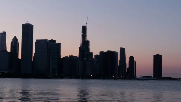 Горизонт Чикаго Заході Сонця Чикаго Іллінойс Червня 2019 — стокове фото