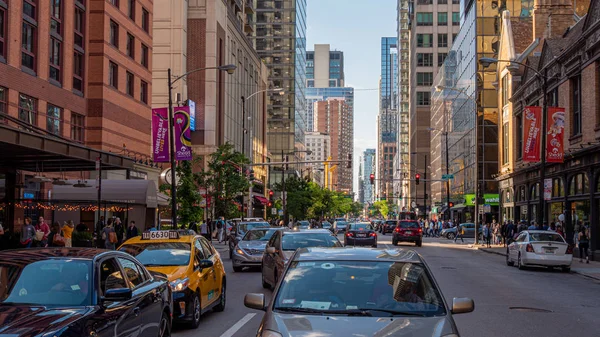 Widok Ulicę Michigan Avenue Chicago Chicago Illinois Czerwca 2019 — Zdjęcie stockowe