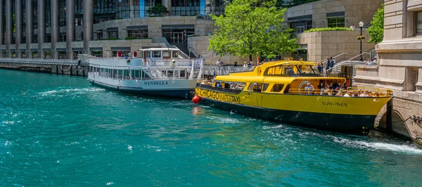 Taxi Acuático Río Chicago Chicago Illinois Junio 2019 —  Fotos de Stock