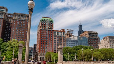 Grant park Chicago yüksek katlı binalar - Chicago, Illinois - 12 Haziran 2019