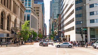 Chicago Michigan Avenue Street görünümü - Chicago, Illinois - 12 Haziran 2019