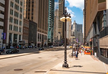 Chicago Michigan Avenue Street görünümü - Chicago, Illinois - 12 Haziran 2019