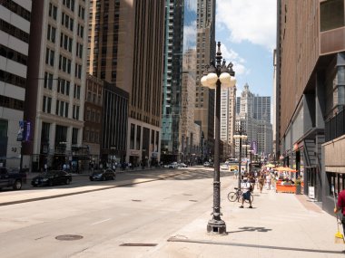 Chicago Michigan Avenue Street görünümü - Chicago, Illinois - 12 Haziran 2019