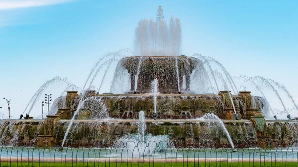 Buckingham Fountain Chicago Resor Fotografering — Stockfoto