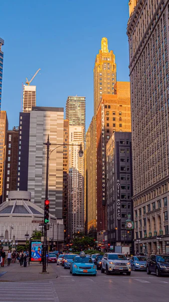 Високе Зростання Будівель Річці Чикаго Чикаго Іллінойс Червня 2019 — стокове фото