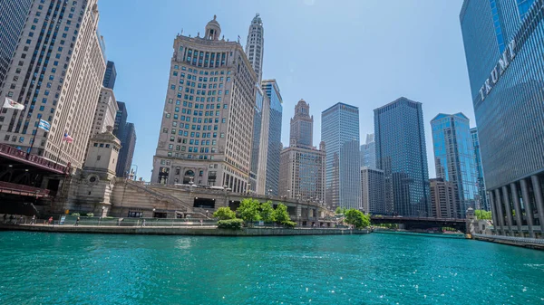 Удивительная Архитектура Вокруг Реки Чикаго Chicago Illoois Июня 2019 Года — стоковое фото