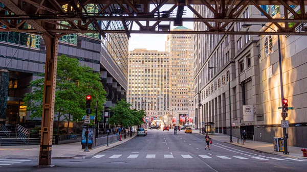 Vista Típica Calle Chicago Chicago Illinois Junio 2019 — Foto de Stock