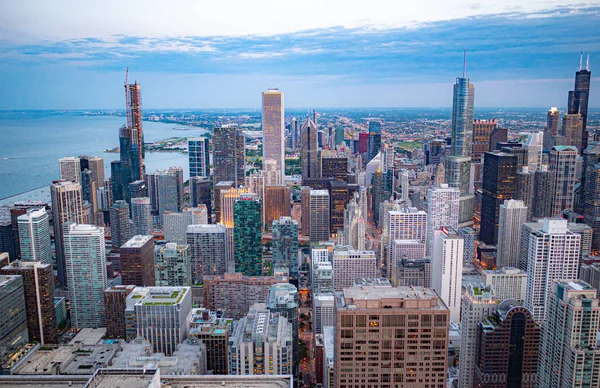Letecký Pohled Nad Chicagem Večer Chicago Illinois Června 2019 — Stock fotografie
