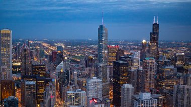 Chicago yüksek katlı binalar üzerinde Amazing görünümü - Chicago, Illinois - 12 Haziran 2019
