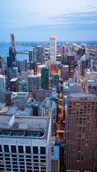 Хмарочоси Чикаго Вид Повітря Увечері Чикаго Іллінойс Червня 2019 — стокове фото