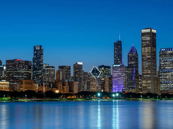 Straordinario Skyline Chicago Sera Chicago Illinois Giugno 2019 — Foto Stock