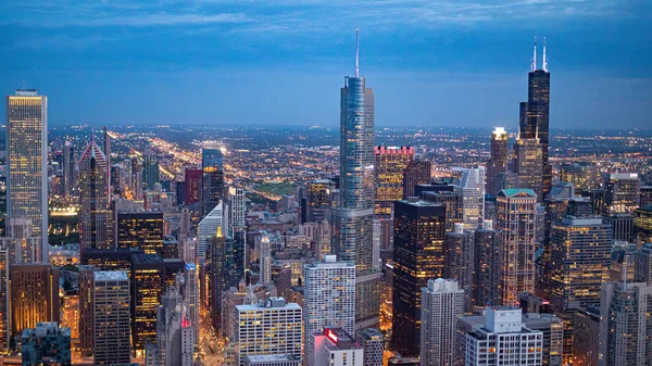 Vista Incrível Sobre Edifícios Altos Chicago Chicago Illinois Junho 2019 — Fotografia de Stock