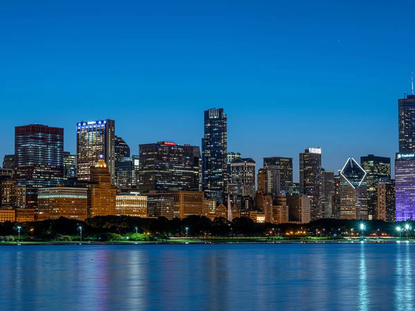 Straordinario Skyline Chicago Sera Chicago Illinois Giugno 2019 — Foto Stock