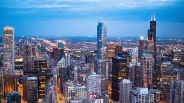 Chicago yüksek katlı binalar üzerinde Amazing görünümü - seyahat fotoğrafçılığı