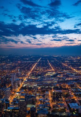 Yukarıdan Chicago citylights - seyahat fotoğrafçılığı