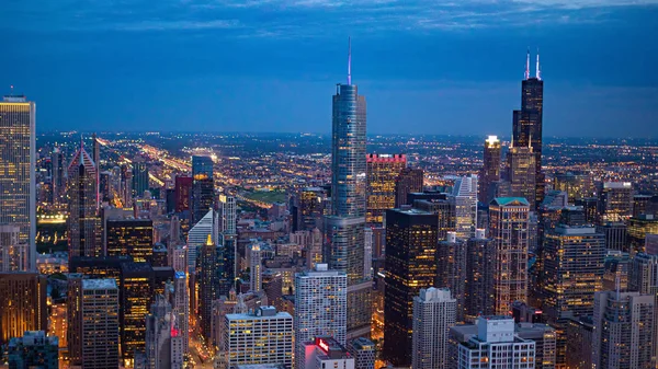 Vista Incrível Sobre Edifícios Altos Chicago Chicago Illinois Junho 2019 — Fotografia de Stock