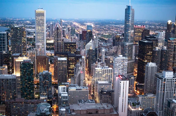 Increíble Vista Sobre Los Edificios Gran Altura Chicago Fotografía Viaje — Foto de Stock