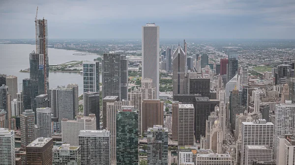 Chicago-i felhőkarcolók – légi felvétel — Stock Fotó
