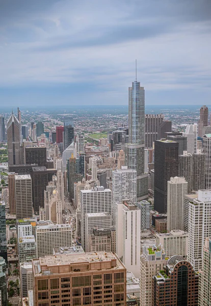 Wieżowce Chicago-widok z lotu ptaka — Zdjęcie stockowe