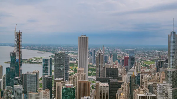 Небоскрёбы Чикаго - вид с воздуха — стоковое фото