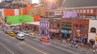 Nashville - Nashville, Tennessee canlı müzik barları ve Rooftop Barlar üzerinden görünümü - 15 Haziran 2019