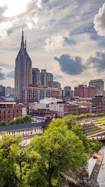 Blick Über Nashville Vom Cumberland River Nashville Tennessee Juni 2019 — Stockfoto