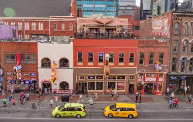Nashville - Nashville, Tennessee canlı müzik barları ve Rooftop Barlar üzerinden görünümü - 15 Haziran 2019