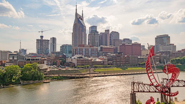 Skyline Von Nashville Einem Sonnigen Tag Nashville Tennessee Juni 2019 — Stockfoto