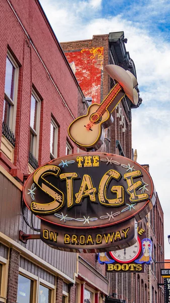 Stage Live Music Venue Nashville Broadway Nashville Tennessee June 2019 — Stock Photo, Image