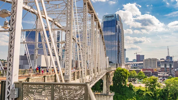John Seigenthaler Pedestrian Bridge Nashville Nashville Tennessee June 2019 — Stock Photo, Image